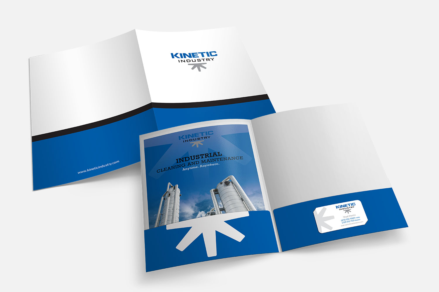 Presentation folder for Kinetic Industry