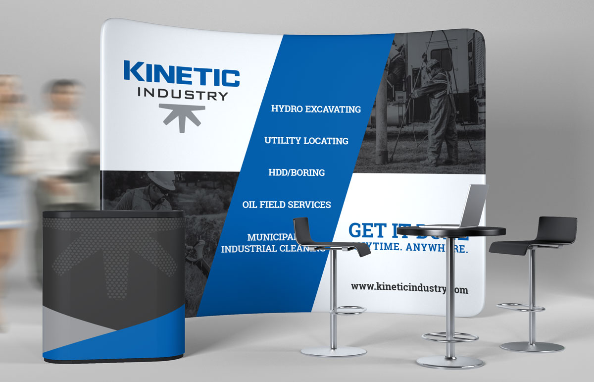 Tradeshow display wall for Kinetic Industry